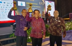 Perumda Air Minum Tirta Danu Arta Kabupaten Bangli, meraih penghargaan TOP BUMD AWARDS 2024 bintang 5